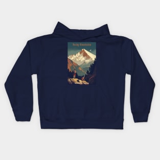 Rocky Mountain National Park Vintage Travel Poster Kids Hoodie